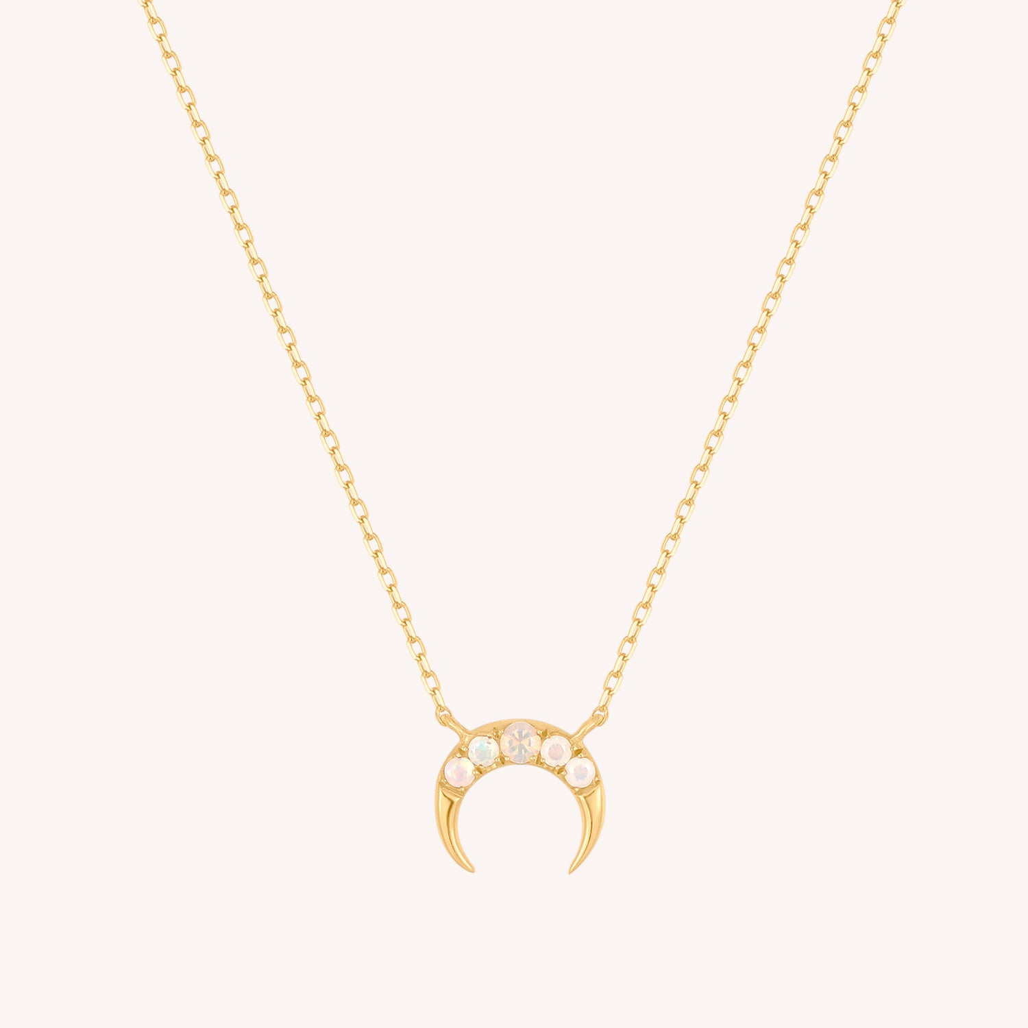 Crescent Moon Cremation Necklace in 14K Yellow Gold – closebymejewelry